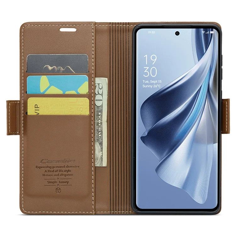 CASEME 023 Series For Oppo Reno10 5G (Global) / Reno10 Pro 5G (Global) Case RFID Blocking Wallet Phone Cover