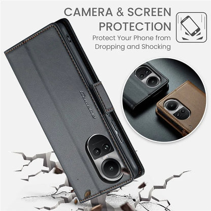 CASEME 023 Series For Oppo Reno10 5G (Global) / Reno10 Pro 5G (Global) Case RFID Blocking Wallet Phone Cover