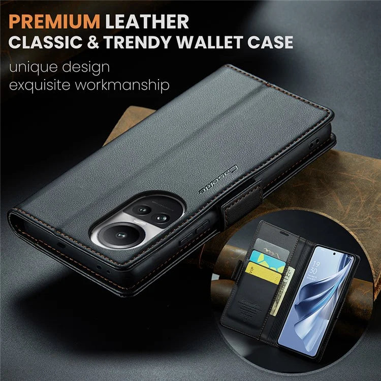 CASEME 023 Series For Oppo Reno10 5G (Global) / Reno10 Pro 5G (Global) Case RFID Blocking Wallet Phone Cover