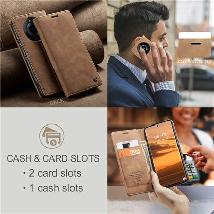 CASEME 013 Series For Realme 11 Pro 5G / 11 Pro+ 5G Case PU Leather Wallet Phone Cover