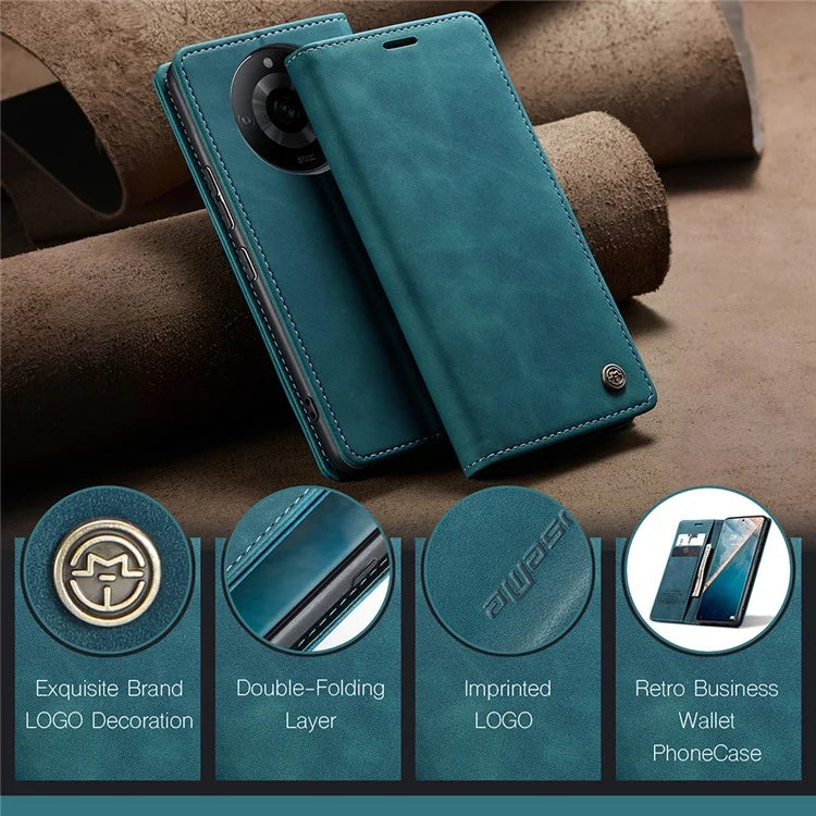 CASEME 013 Series For Realme 11 Pro 5G / 11 Pro+ 5G Case PU Leather Wallet Phone Cover