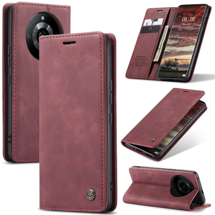 CASEME 013 Series For Realme 11 Pro 5G / 11 Pro+ 5G Case PU Leather Wallet Phone Cover