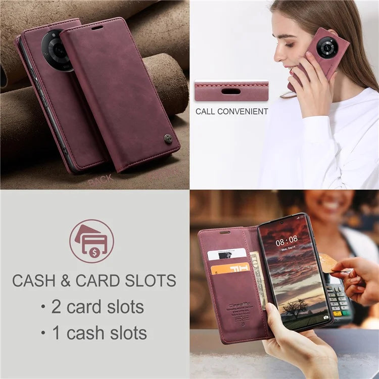 CASEME 013 Series For Realme 11 Pro 5G / 11 Pro+ 5G Case PU Leather Wallet Phone Cover