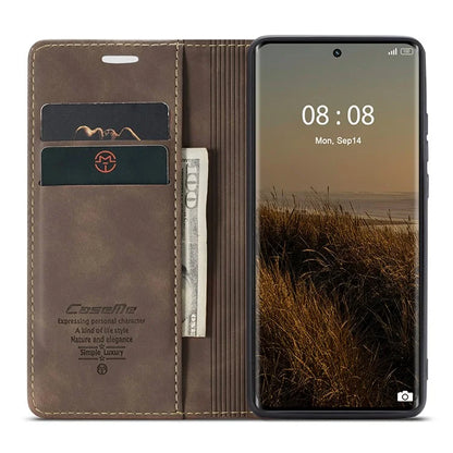 CASEME 013 Series For Realme 11 Pro 5G / 11 Pro+ 5G Case PU Leather Wallet Phone Cover