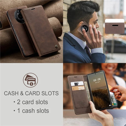 CASEME 013 Series For Realme 11 Pro 5G / 11 Pro+ 5G Case PU Leather Wallet Phone Cover