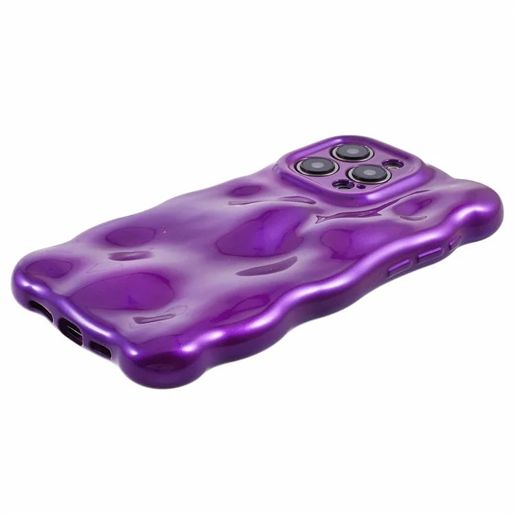 For iPhone 15 Pro Max TPU Phone Case Rugged Phone Cover with Wavy Edge