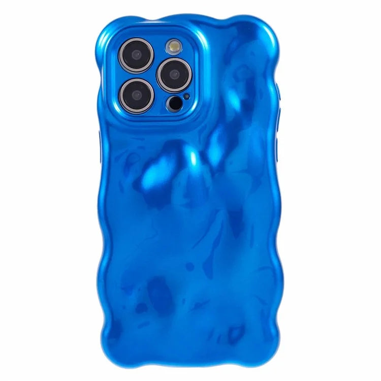For iPhone 15 Pro Max TPU Phone Case Rugged Phone Cover with Wavy Edge