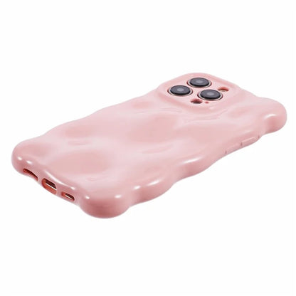 For iPhone 15 Pro Max TPU Phone Case Rugged Phone Cover with Wavy Edge