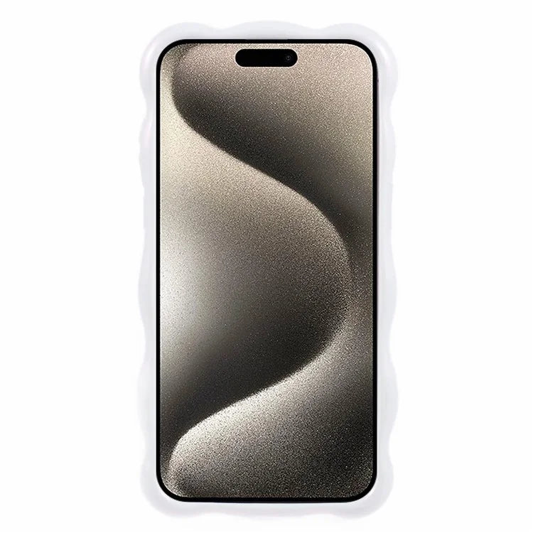 For iPhone 15 Pro Phone Case Anti-scratch Wavy Edge TPU Cover