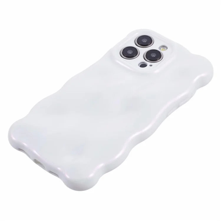 For iPhone 15 Pro Phone Case Anti-scratch Wavy Edge TPU Cover