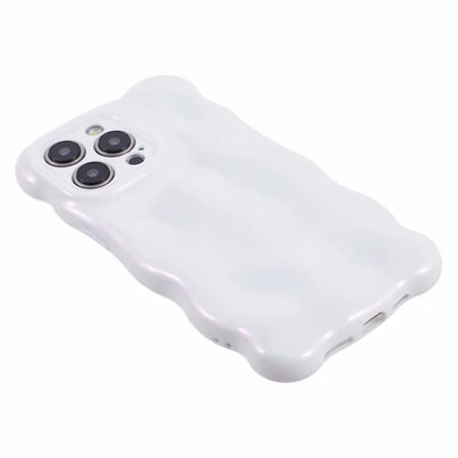 For iPhone 15 Pro Phone Case Anti-scratch Wavy Edge TPU Cover