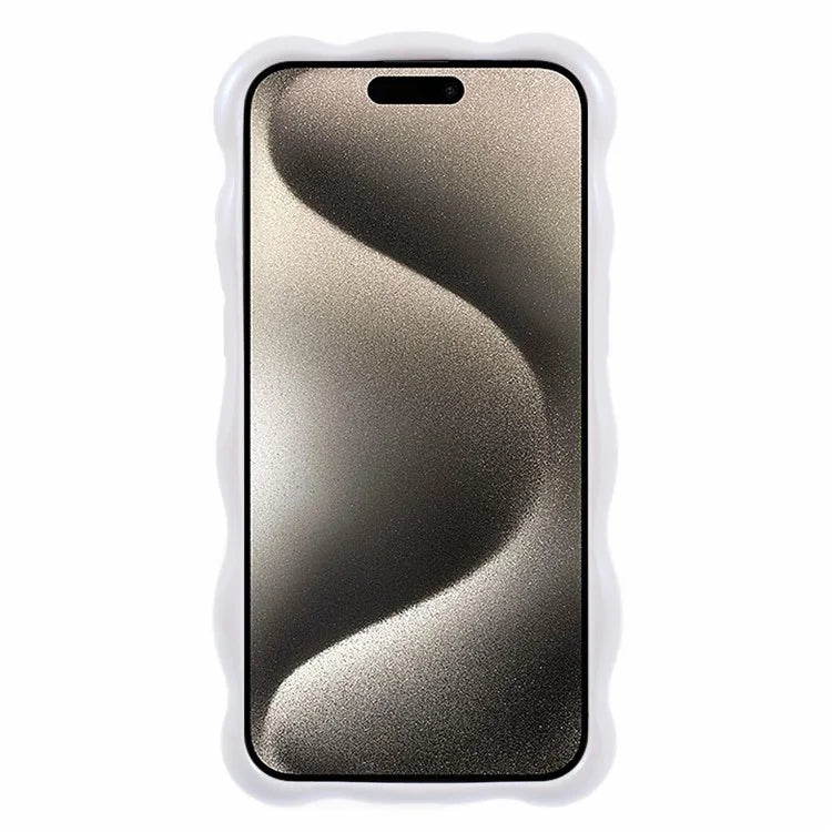 For iPhone 15 Pro Phone Case Anti-scratch Wavy Edge TPU Cover