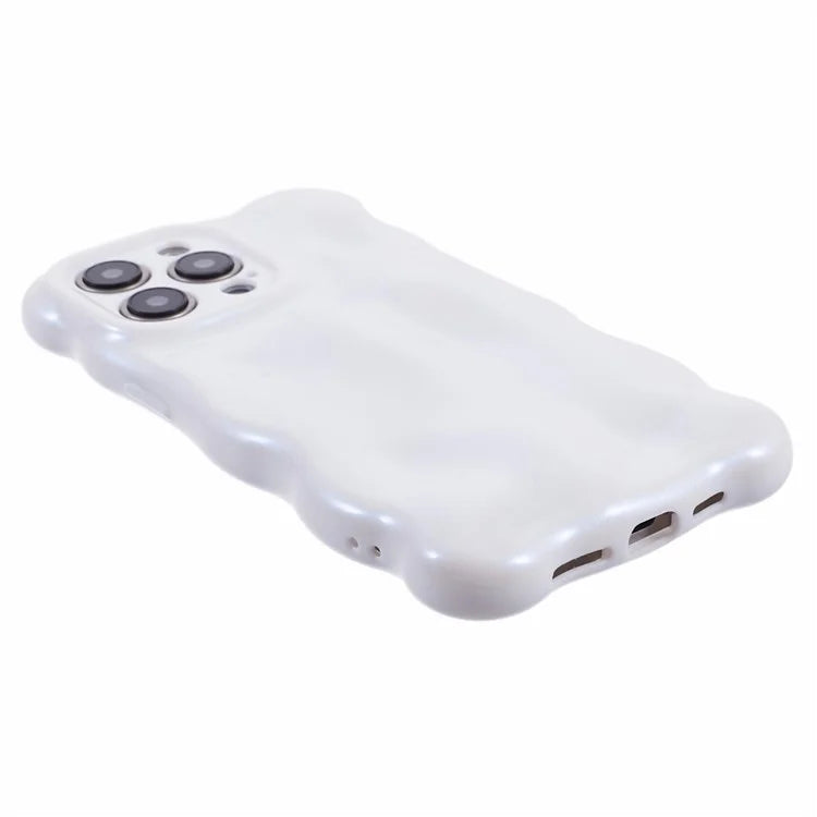 For iPhone 15 Pro Phone Case Anti-scratch Wavy Edge TPU Cover