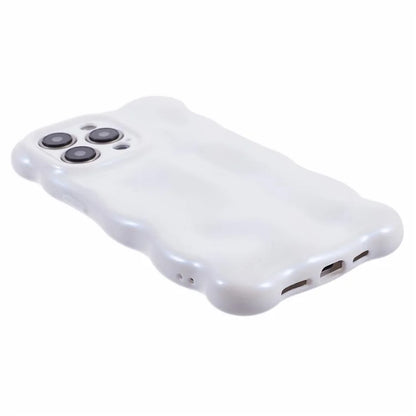 For iPhone 15 Pro Phone Case Anti-scratch Wavy Edge TPU Cover