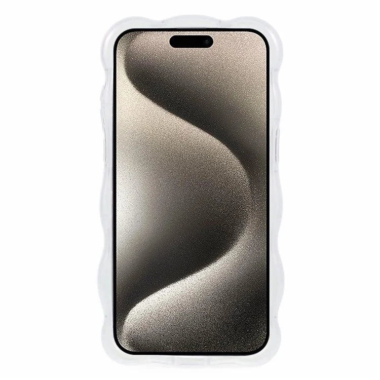 For iPhone 15 Pro Phone Case Anti-scratch Wavy Edge TPU Cover