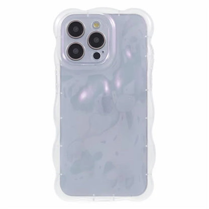 For iPhone 15 Pro Phone Case Anti-scratch Wavy Edge TPU Cover