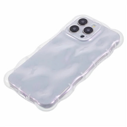For iPhone 15 Pro Phone Case Anti-scratch Wavy Edge TPU Cover