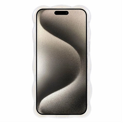 For iPhone 15 Pro Phone Case Anti-scratch Wavy Edge TPU Cover