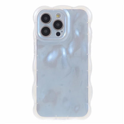 For iPhone 15 Pro Phone Case Anti-scratch Wavy Edge TPU Cover