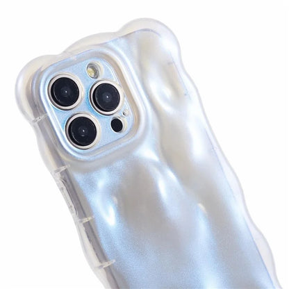 For iPhone 15 Pro Phone Case Anti-scratch Wavy Edge TPU Cover