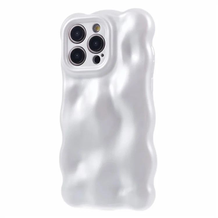 For iPhone 15 Pro Phone Case Anti-scratch Wavy Edge TPU Cover