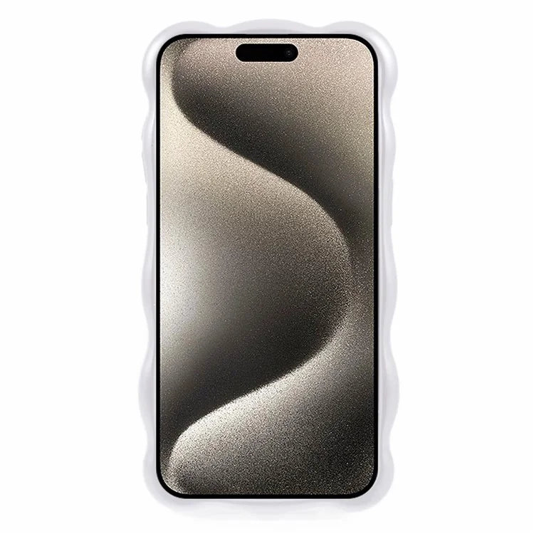 For iPhone 15 Pro Phone Case Anti-scratch Wavy Edge TPU Cover