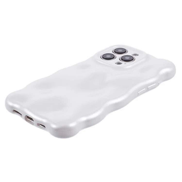 For iPhone 15 Pro Phone Case Anti-scratch Wavy Edge TPU Cover