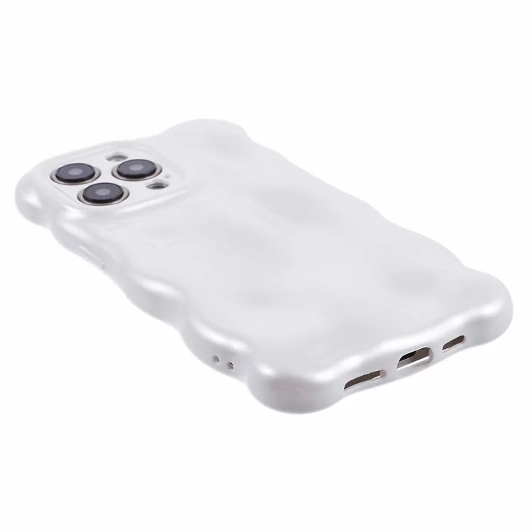 For iPhone 15 Pro Phone Case Anti-scratch Wavy Edge TPU Cover