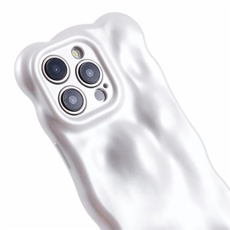 For iPhone 15 Pro Phone Case Anti-scratch Wavy Edge TPU Cover