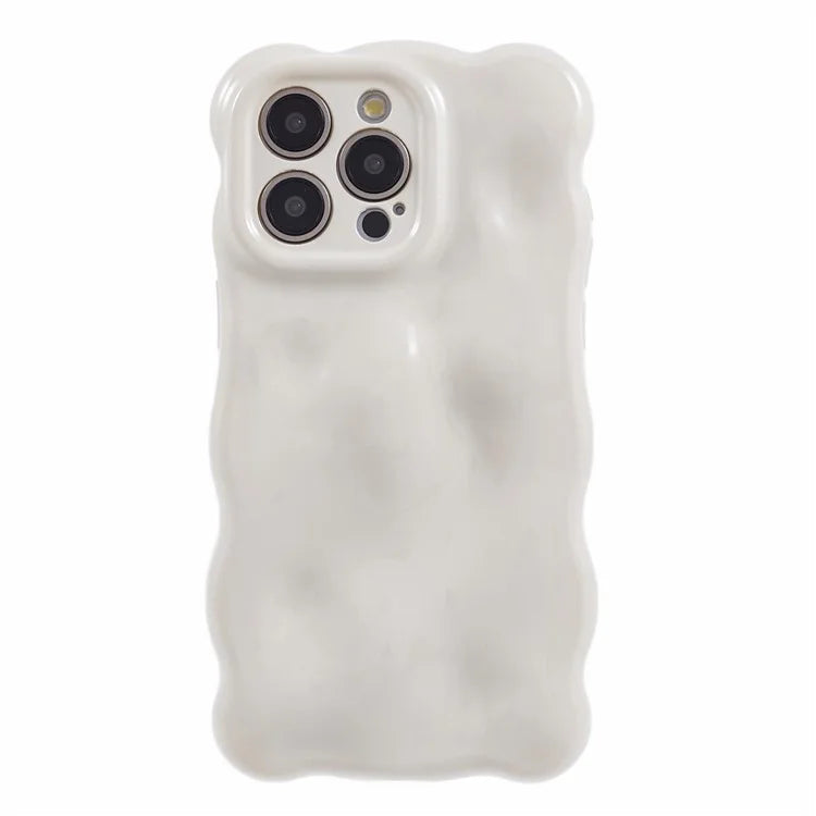 For iPhone 15 Pro Phone Case Anti-scratch Wavy Edge TPU Cover