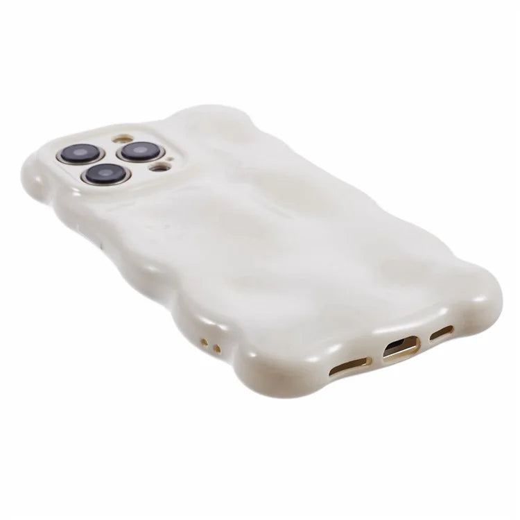 For iPhone 15 Pro Phone Case Anti-scratch Wavy Edge TPU Cover