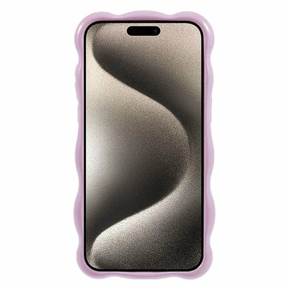 For iPhone 15 Pro Phone Case Anti-scratch Wavy Edge TPU Cover
