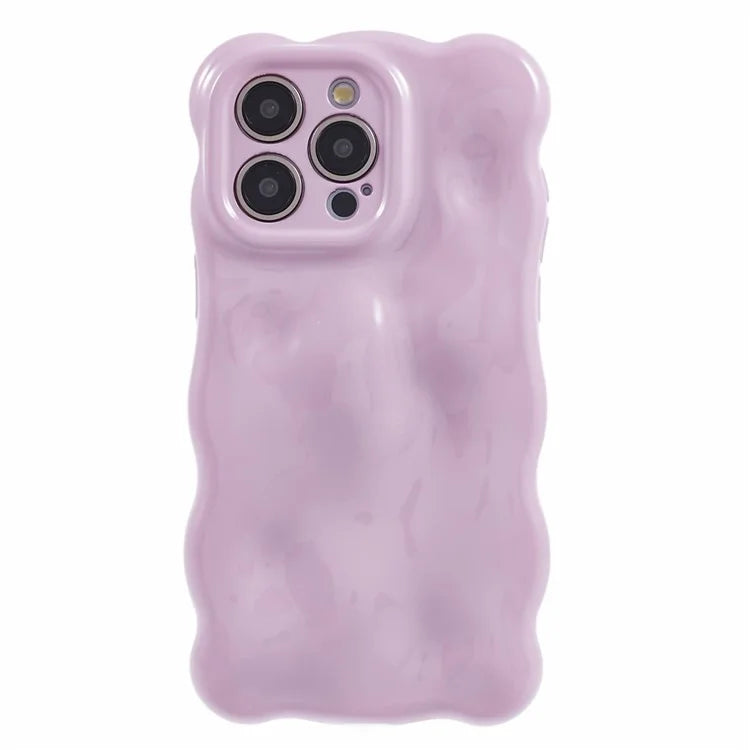For iPhone 15 Pro Phone Case Anti-scratch Wavy Edge TPU Cover