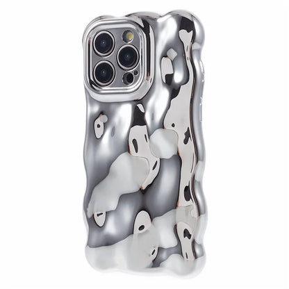 For iPhone 15 Pro Phone Case Anti-scratch Wavy Edge TPU Cover