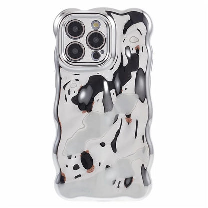 For iPhone 15 Pro Phone Case Anti-scratch Wavy Edge TPU Cover