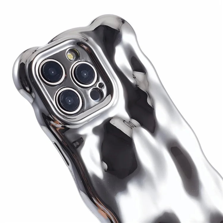 For iPhone 15 Pro Phone Case Anti-scratch Wavy Edge TPU Cover