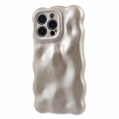 For iPhone 15 Pro Phone Case Anti-scratch Wavy Edge TPU Cover