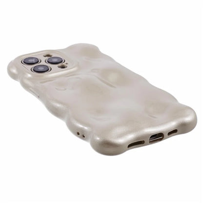 For iPhone 15 Pro Phone Case Anti-scratch Wavy Edge TPU Cover