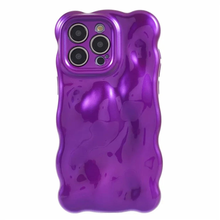 For iPhone 15 Pro Phone Case Anti-scratch Wavy Edge TPU Cover