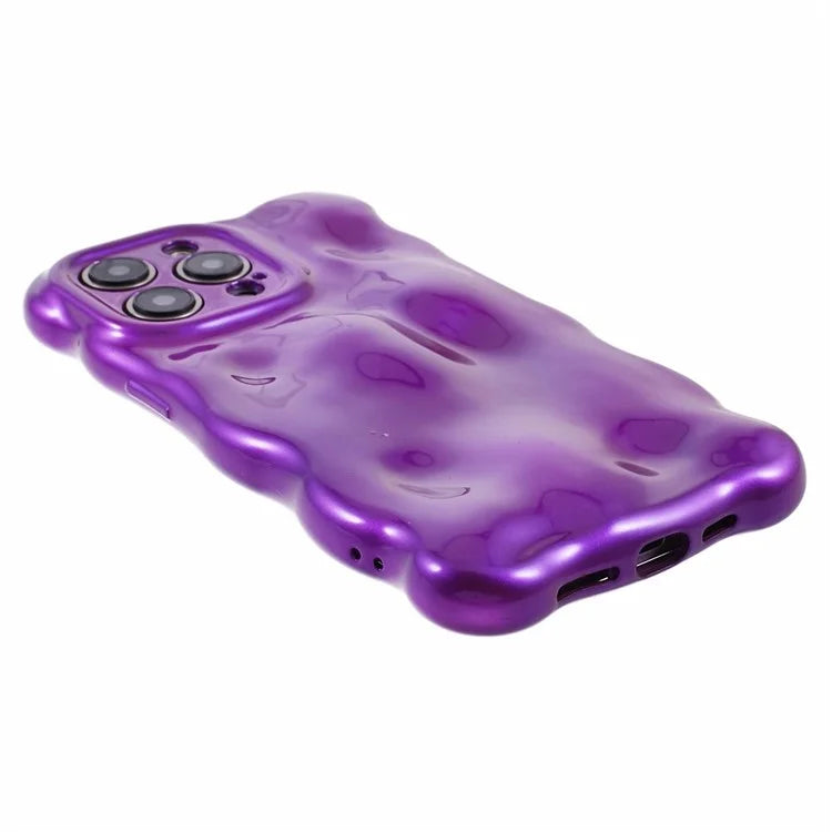 For iPhone 15 Pro Phone Case Anti-scratch Wavy Edge TPU Cover