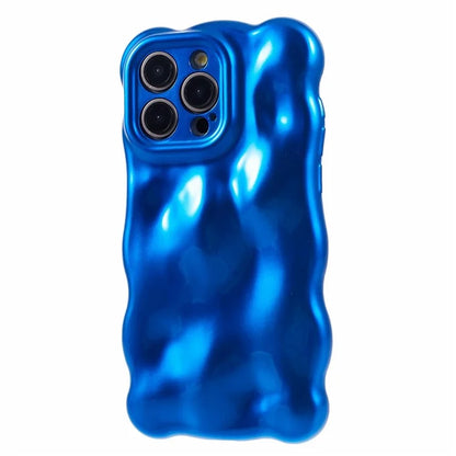 For iPhone 15 Pro Phone Case Anti-scratch Wavy Edge TPU Cover