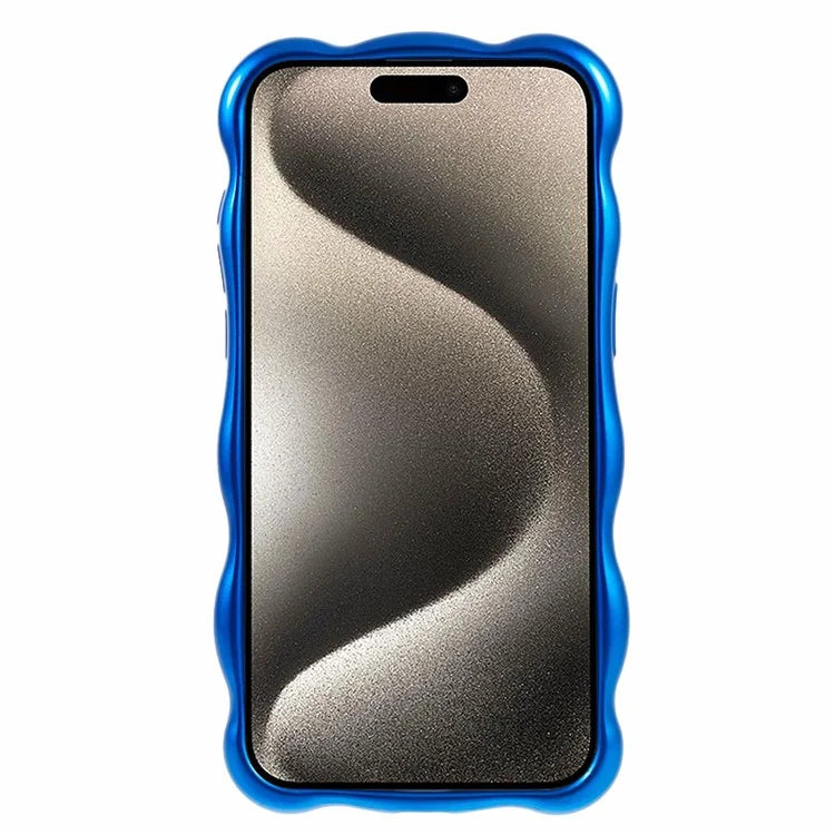 For iPhone 15 Pro Phone Case Anti-scratch Wavy Edge TPU Cover