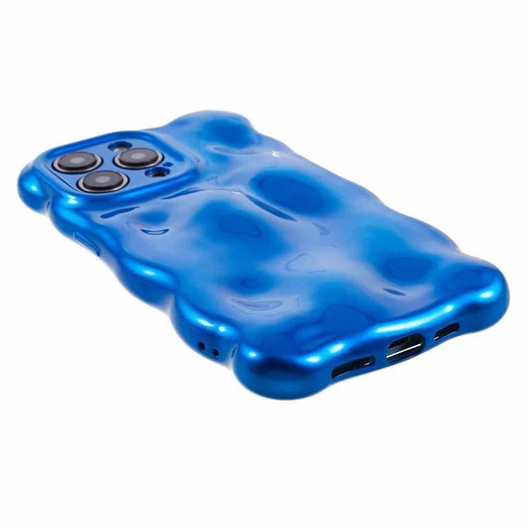 For iPhone 15 Pro Phone Case Anti-scratch Wavy Edge TPU Cover