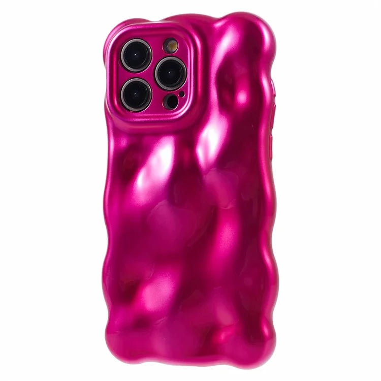 For iPhone 15 Pro Phone Case Anti-scratch Wavy Edge TPU Cover
