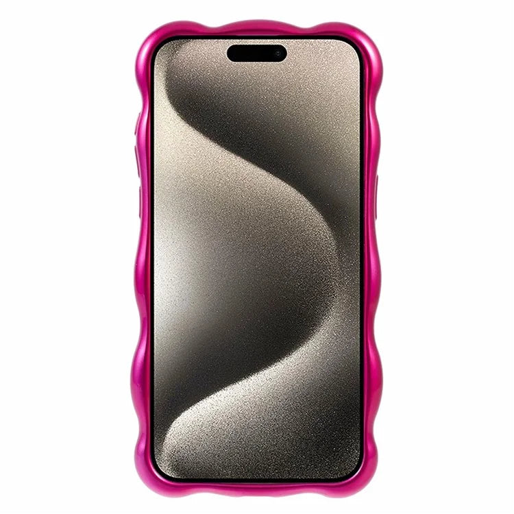 For iPhone 15 Pro Phone Case Anti-scratch Wavy Edge TPU Cover