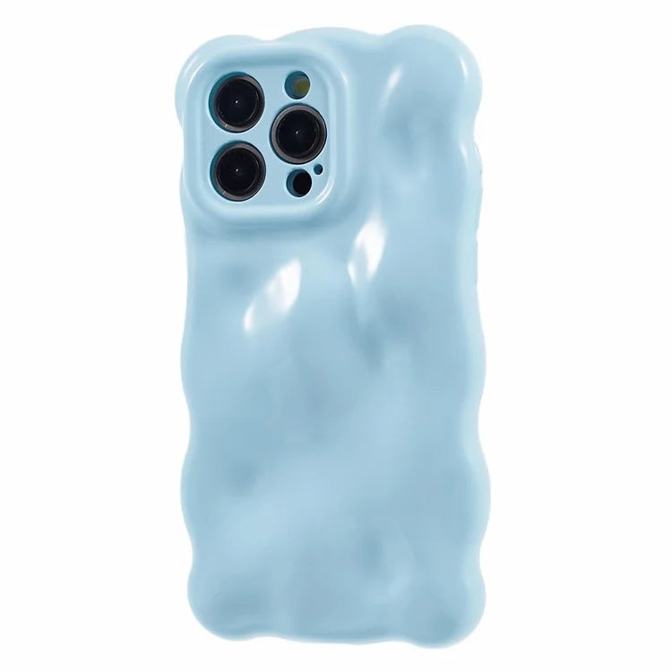 For iPhone 15 Pro Phone Case Anti-scratch Wavy Edge TPU Cover