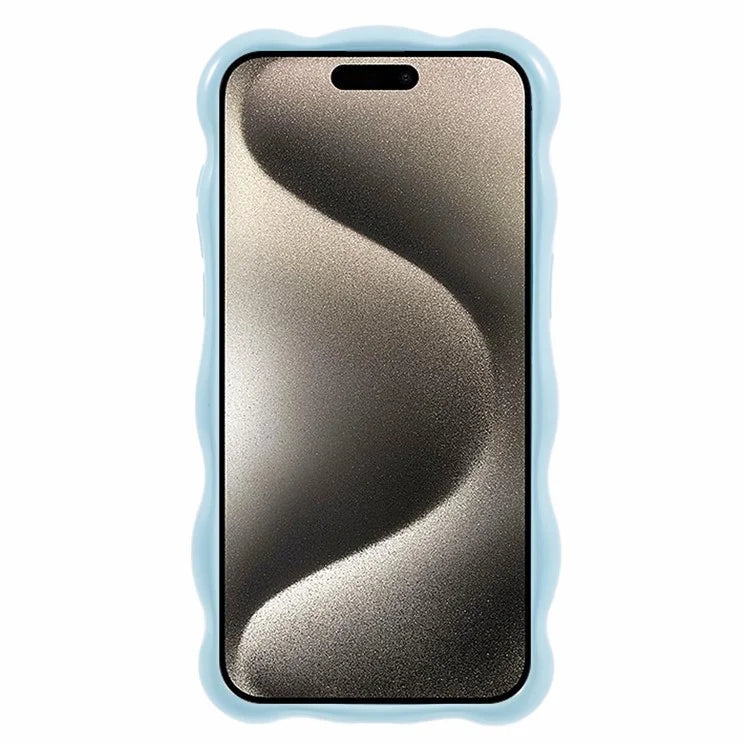 For iPhone 15 Pro Phone Case Anti-scratch Wavy Edge TPU Cover