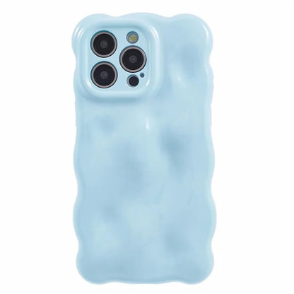 For iPhone 15 Pro Phone Case Anti-scratch Wavy Edge TPU Cover