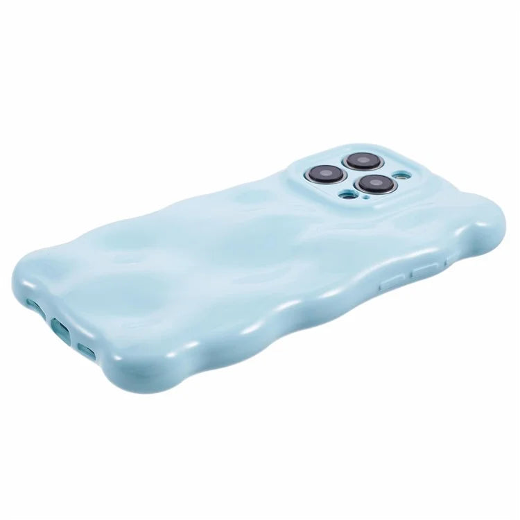 For iPhone 15 Pro Phone Case Anti-scratch Wavy Edge TPU Cover