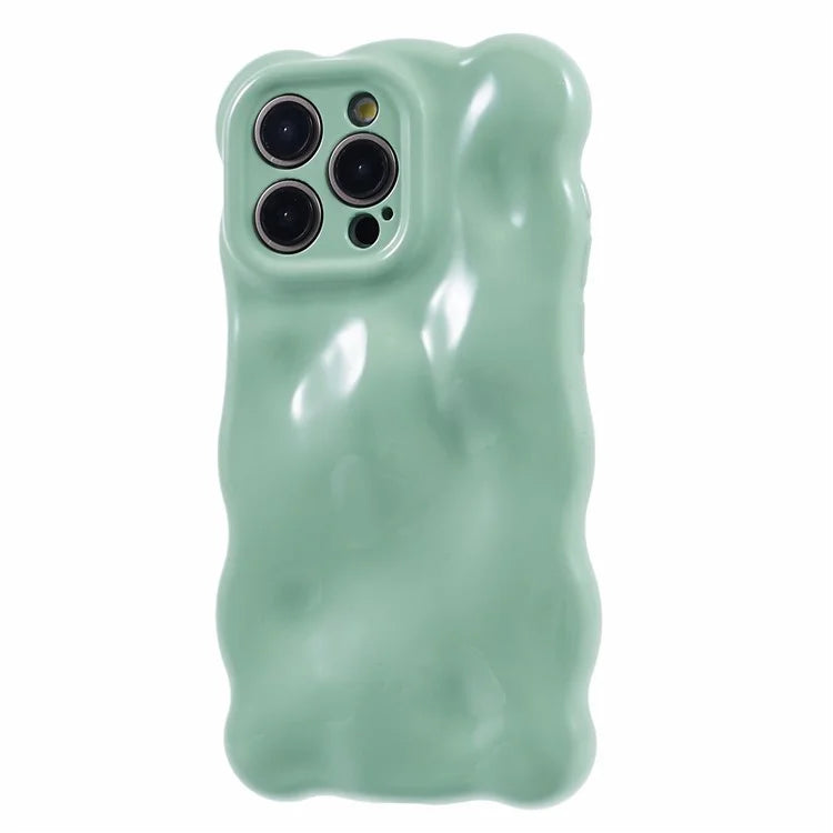 For iPhone 15 Pro Phone Case Anti-scratch Wavy Edge TPU Cover